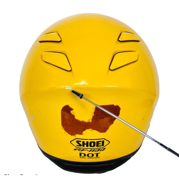 Yellow Iridescent 63-64CM XX-Large 7 7/8-8" Full Face Moto Helmet SHOEI RF-1100 - Picture 10 of 12